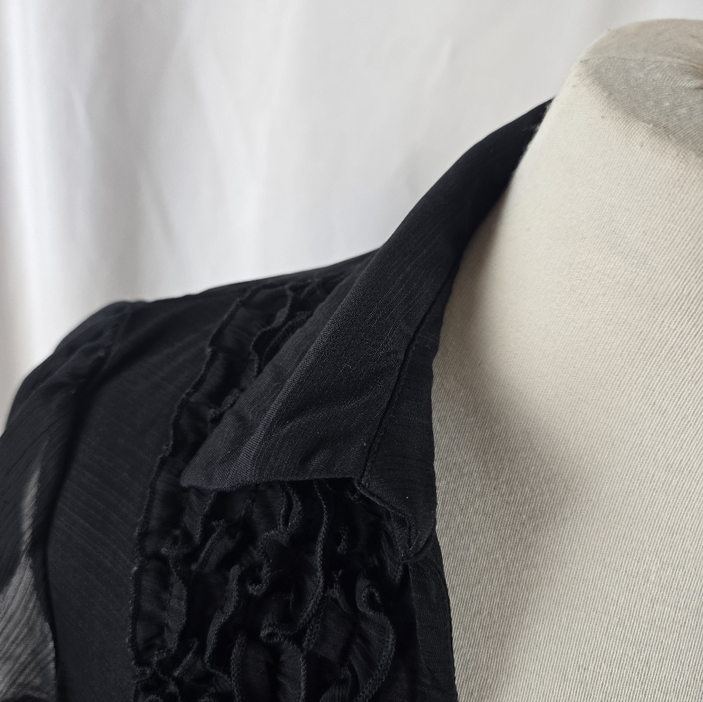 HeartSoul Black Ruffled Blouse – Women’s 1X - Picture 7 of 8